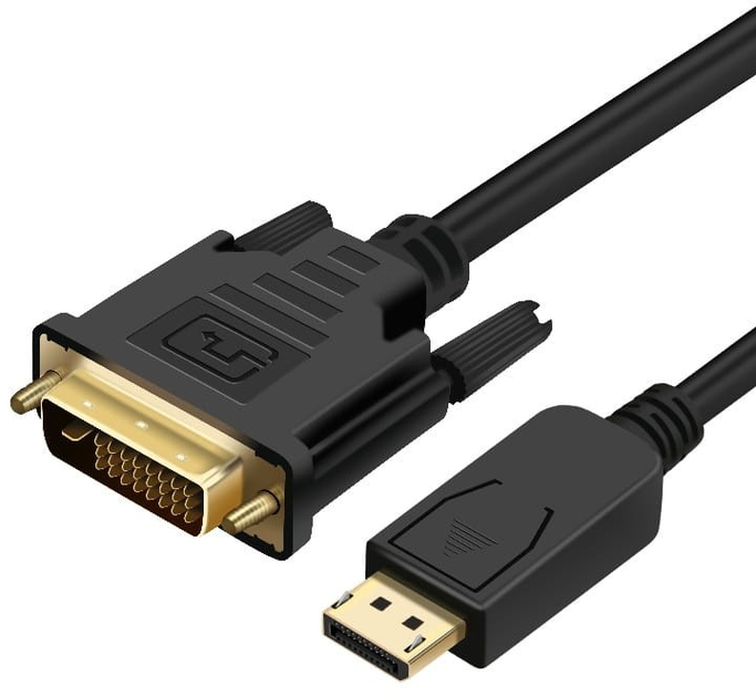 Kabel ShiverPeaks DisplayPort – DVI 3 m Black (77493-1) - obraz 1