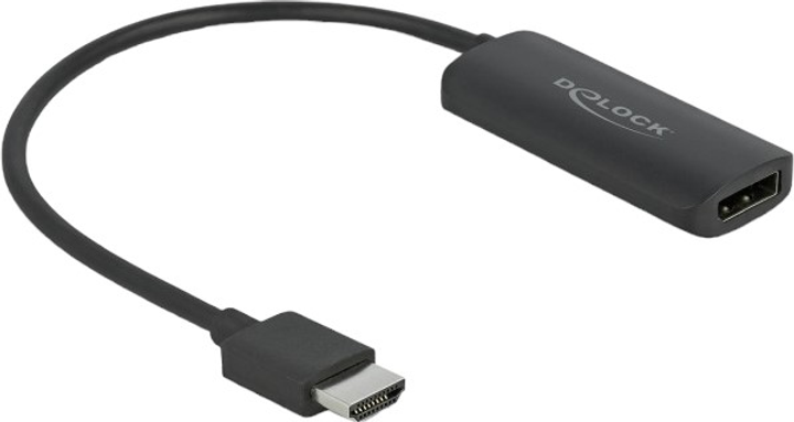 Адаптер Delock HDMI - DisplayPort 0.18 м Black (4043619642137) - зображення 1