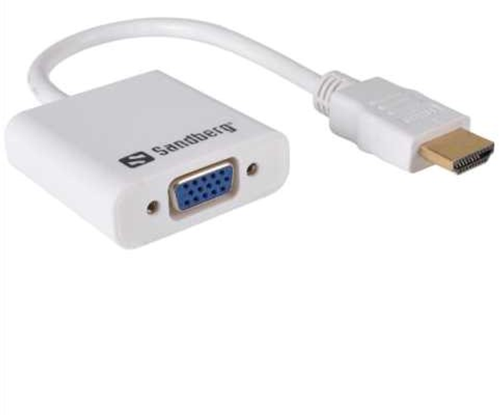 Adapter Sandberg HDMI-VGA White (5705730508691) - obraz 1