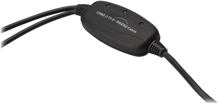 Adapter Digitus USB Type-A – 2 x RS232 1.5 m Black (DA-70158) - obraz 2