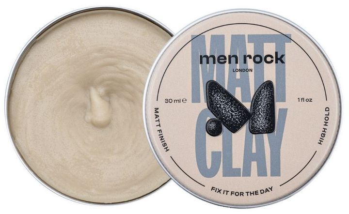 Glinka do włosów Men Rock Matt Clay High Hold Matt Finish matowa dla mężczyzn 30 ml (5060796560053) - obraz 1