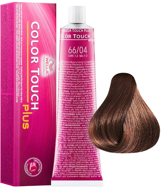 Farba do włosów Wella Professionals Color Touch Plus 66/04 Natural Intense Dark Copper Blond 60 ml (8005610528526) - obraz 1
