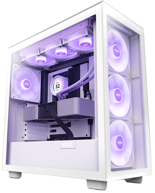 Корпус NZXT H Series H7 Elite 2023 Edition ATX Mid Tower Chassis All White color (CM-H71EW-02) - зображення 1