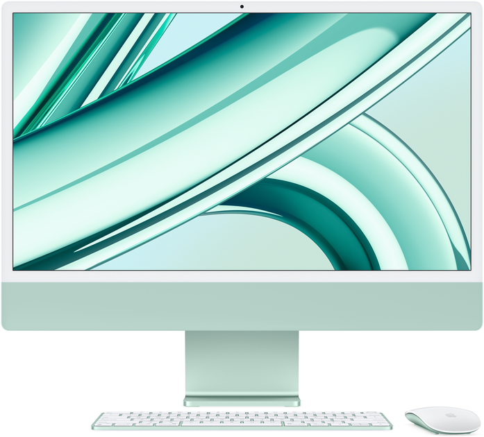 Monoblock Apple iMac 24" M3 4.5K 8-rdzeniowy GPU 256GB Green (MQRA3ZE/A) - obraz 1