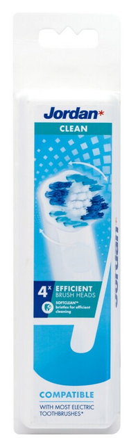 Насадки для електричної зубної щітки Jordan Clean Brush Heads 4 шт (4210201301677) - зображення 1