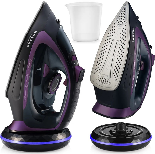 Утюг беспроводной Mozano Ultimate Smooth Purple 2600W c подставкой для ...