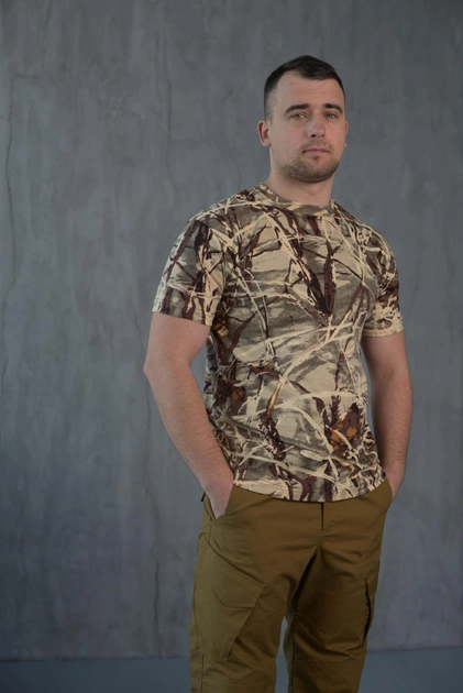 Мужская хлопковая футболка цвет Лес 44 - изображение 2