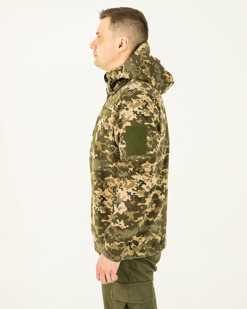 Ветровка Пиксель, куртка летняя мужская камуфляжная с капюшоном, с липучками под шевроны 52 - изображение 2
