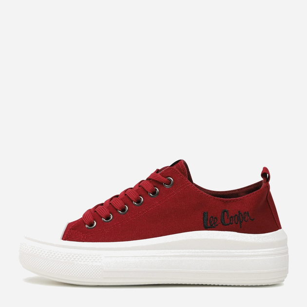 Жіночі кеди низькі Lee Cooper LCW-23-44-1625LB 38 24.5 см Бордові (5904292118120) - зображення 3