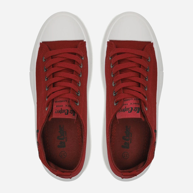 Жіночі кеди низькі Lee Cooper LCW-23-44-1625LB 40 26 см Бордові (5904292118380) - зображення 5