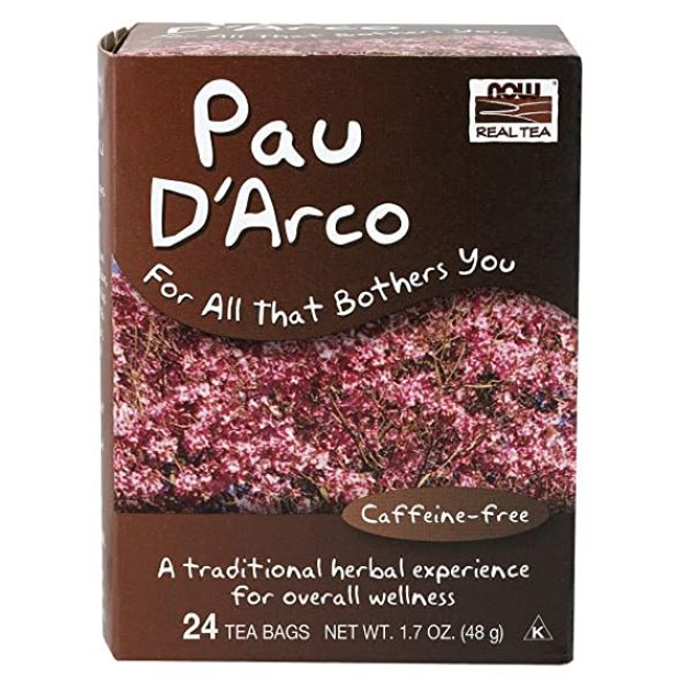 Чай з кори мурашиного дерева Now Pau D’Arco Herbal Tea 24 Tea Bags - зображення 1