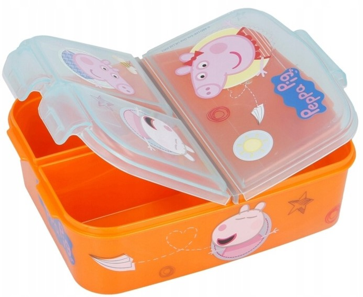 Pojemnik na lunch Euromic Multi Compartment Sandwich Box Peppa Pig 1 l (8412497139200) - obraz 2