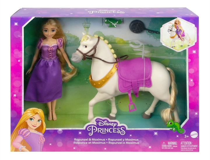 Лялька з аксесуарами Mattel Disney Princess Rapunzel and Horse 29 см (0194735120468) - зображення 1