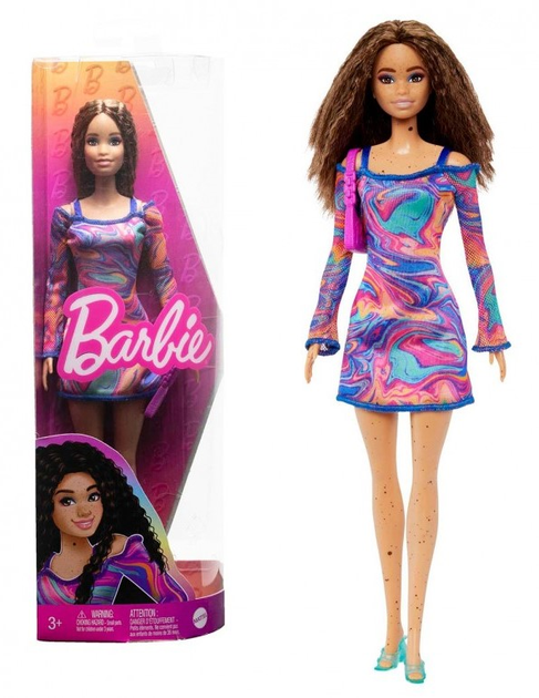 Lalka Mattel Barbie Fashionista Rainbow Marble Swirl 30 cm (0194735094394) - obraz 1