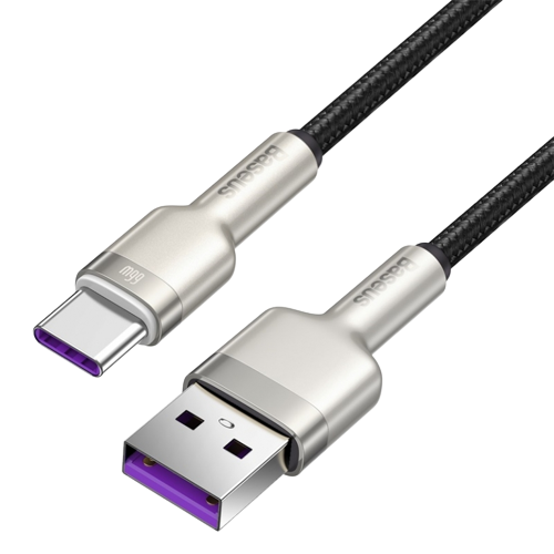 Кабель Baseus Cafule USB 2.0 to Type-C 66W 1M Чорний (CAKF000101) - зображення 2
