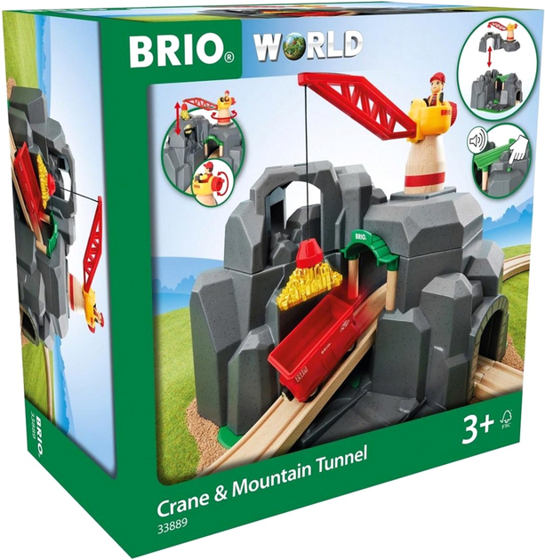 Ігровий набір Brio Word Кран та гірський тунель (7312350338898) - зображення 2