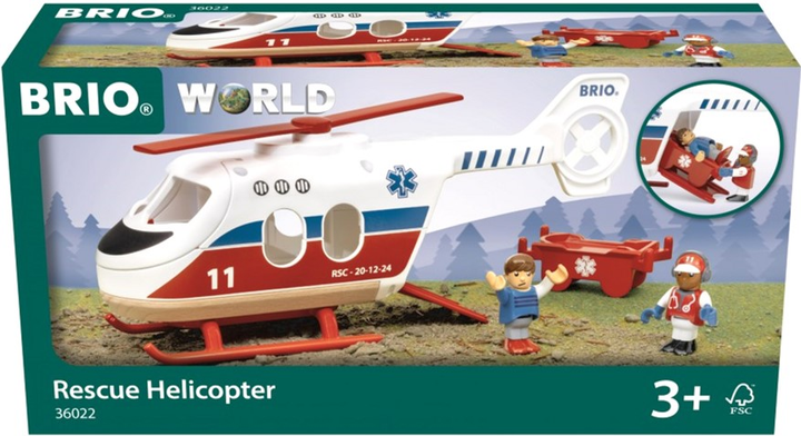 Zestaw ratunkowy Brio World Rescue Helicopter (7312350360226) - obraz 1