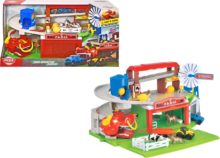 Zestaw do zabawy Dickie Toys Garaż na farmie (4006333076084) - obraz 1