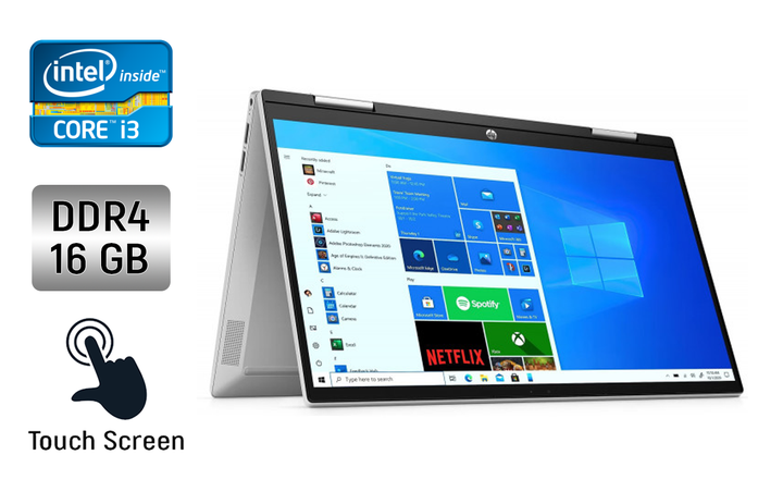 Ноутбук-трансформер HP Pavilion X360 / 15.6" (1366x768) TN Touch / Intel Core i3-1125G4 (4 (8) ядра по 2.0 - 3.7 GHz) / 16 GB DDR4 / 500 GB SSD / Intel UHD Graphics / WebCam б/в - Фото 1 Ноутбук-трансформер HP Pavilion X360 / 15.6" (1366x768) TN Touch / Intel Core i3-1125G4 (4 (8) ядра по 2.0 - 3.7 GHz) / 16 GB DDR4 / 500 GB SSD / Intel UHD Graphics / WebCam б/в - зображення 1