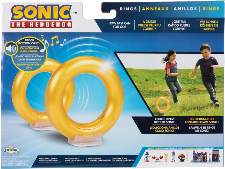 Кільця Jakks Sonic The Hedgehog Rings 2 шт (0192995416987) - зображення 3