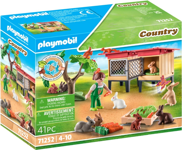 Zestaw do zabawy Playmobil Country Klatka dla królików (4008789712523) - obraz 1