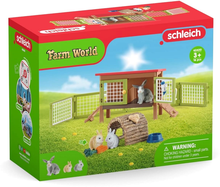 Набір фігурок Schleich Farm World Rabbit Hutch (4059433572734) - зображення 1