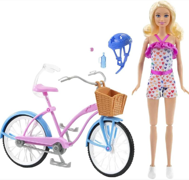 Лялька з аксесуарами Mattel Barbie Doll and Bike (0194735005192) - зображення 2