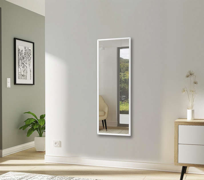 Дзеркало настінне Mirror Trade 120x40 см у пластиковій рамі біле (ROZ6400091216) - зображення 4