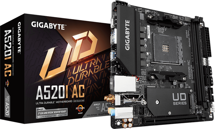 Płyta główna Gigabyte A520I AC (sAM4, AMD A520, PCI-Ex16) (4719331809867) - obraz 5