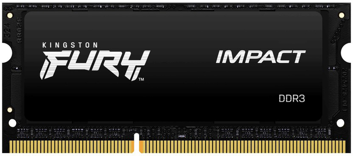 Оперативна пам'ять Kingston Fury SODIMM DDR3L-1866 8192 MB PC3-14900 Impact Black (KF318LS11IB/8) - зображення 2