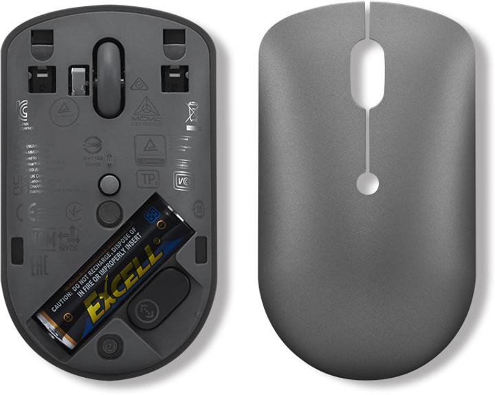 Mysz Lenovo 540 USB-C Wireless Compact Mouse Storm Grey (GY51D20867) - obraz 6