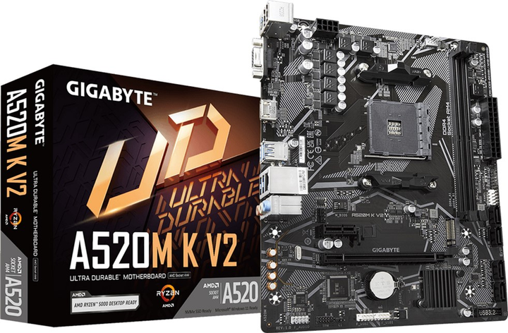 Материнська плата Gigabyte A520M K V2 (sAM4, AMD A520, PCI-Ex16) (4719331852771) - зображення 4