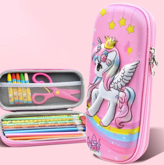 Пенал Школьный Эдинорог 3D на молнии (M03) Розовый, Velice – фото ...