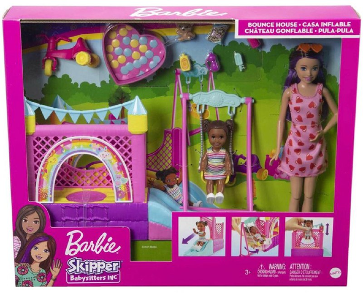 Лялька з аксесуарами Barbie Skipper Babysitters Bounce House з аксесуарами (0194735062898) - зображення 1