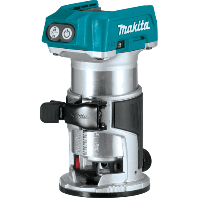 Фрезер аккумуляторный с набором аксессуаров Makita DRT50RTEX3 (6/8 мм, 10000-30000 мин-1, BL, LXT) - изображение 5