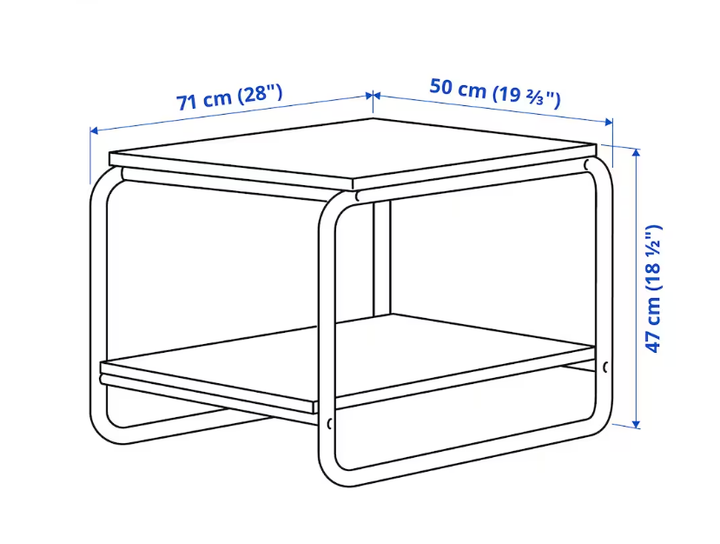 Журнальний столик BAGGBODA IKEA 205.550.89 жовтий - изображение 4