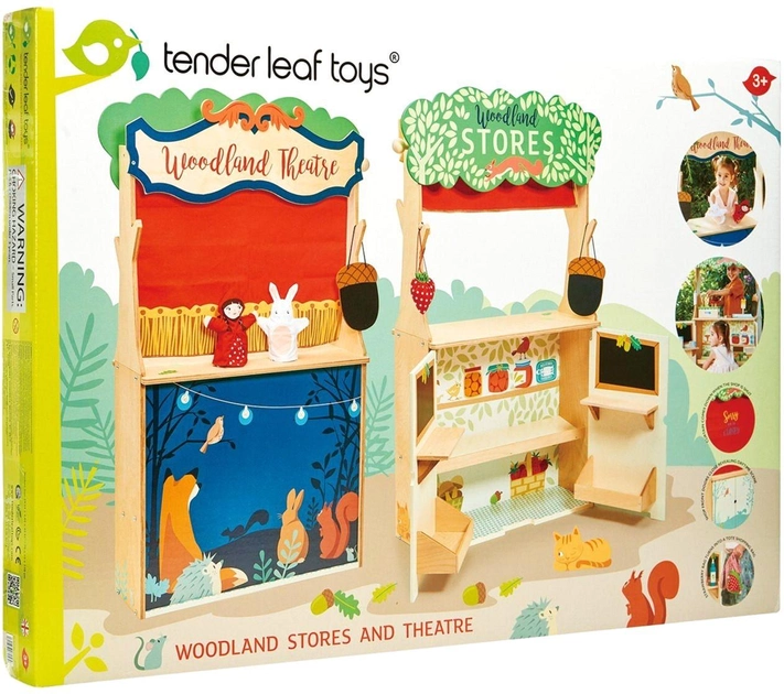 Zestaw do zabawy Tender Leaf Toys Woodenland Store and Theatre (0191856082569) - obraz 1