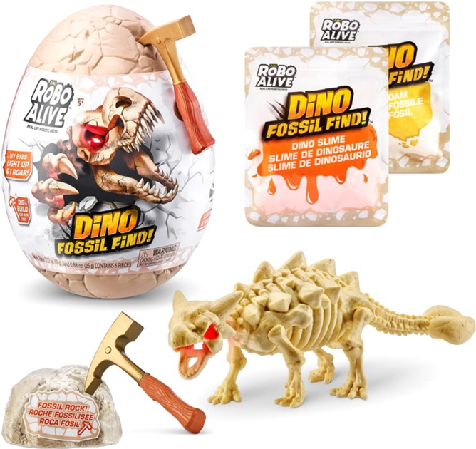 Яйце з сюрпризом Zuru Robo Alive Dino Fossil Find (5713396202327) - зображення 5