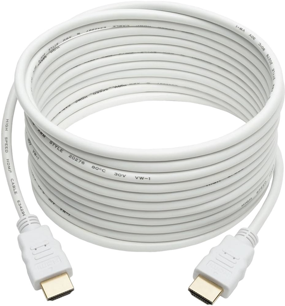 Kabel Vision HDMI - HDMI 0.5 m White (TC 0.5MHDMI) - obraz 1