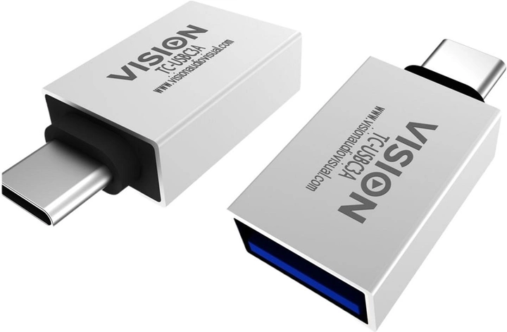 Adapter Vision USB Type-C - USB Type-A White (TC-USBC3A) - obraz 1
