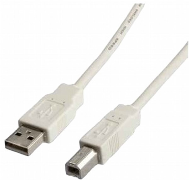 Кабель Value USB Type-A - USB Type-B 0.8 м Beige (7611990197705) - зображення 1