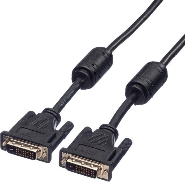 Kabel Roline DVI-D - DVI-D 1 m Black (1322645) - obraz 1