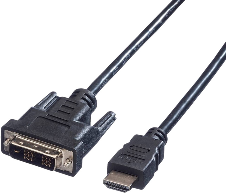 Кабель Value HDMI - DVI 1 м Black (11.99.5519) - зображення 1