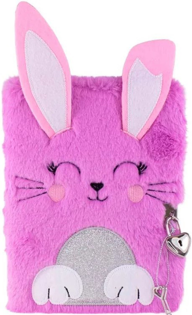 Щоденник на замку Tinka Plush Diary with Lock Purple Rabbit (7036578021355) - зображення 1