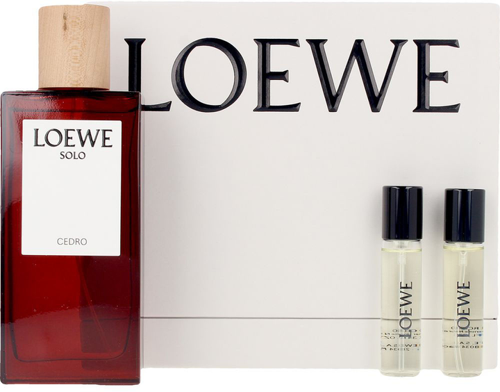 Zestaw męski Loewe Solo Cedro Woda toaletowa 100 ml + miniaturki x2 10 ml (8426017078993) - obraz 1