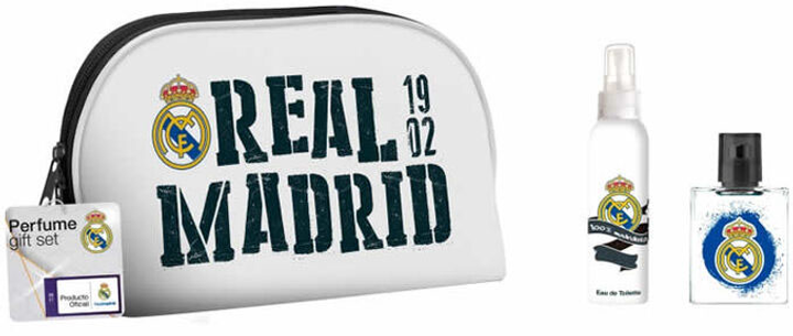 Zestaw męski Real Madrid Woda toaletowa 50 ml + Spray do ciała 100 ml + Torebka kosmetyczna (8411114092652) - obraz 1