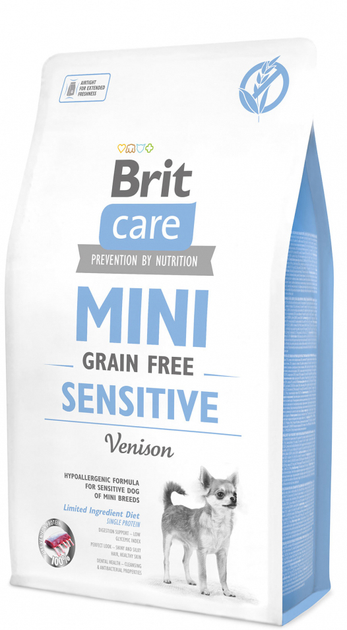 Sucha karma dla psów Brit Care Mini Grain-Free Sensitive 2 kg (8595602520169) - obraz 1