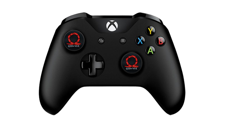 Накладки на Стики 2шт RMC God War PlayStation 5 4 3 2 1 Xbox Series One 360 Switch 2 Black - изображение 4