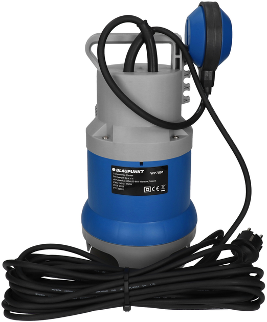 Pompa do wody brudnej Blaupunkt WP7501 11000 l/h 7 m (5901750505690) - obraz 2