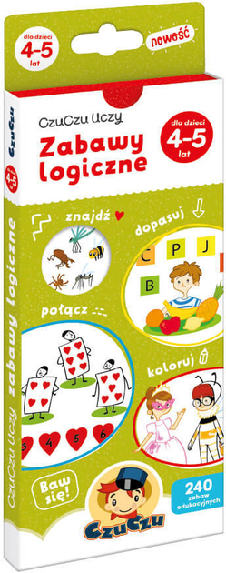 Настільна гра CzuCzu Вчу Логічні ігри для дітей 4-5 років (9788366762367) - зображення 1
